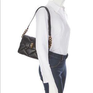 Black Medium Kensington Kurt Geiger Soft Quilted Shoulder Bag